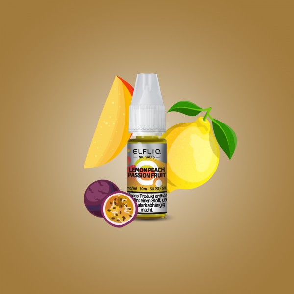 Elf Bar - ElfliQ - E-Liquid - Nikotinsalz - Lemon Peach Passion Fruit - 20 mg
