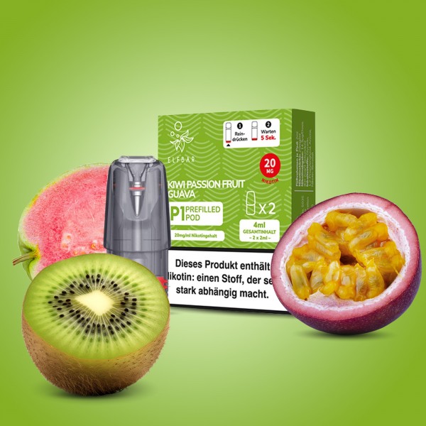 Elf Bar - Mate 500 P1 - Prefilled Pod - Kiwi Passion Fruit Guava