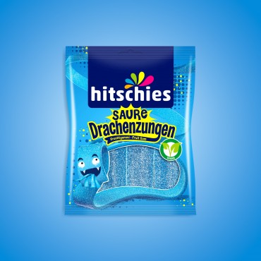 Hitschies - Saure Drachenzungen - Blau - 125 g