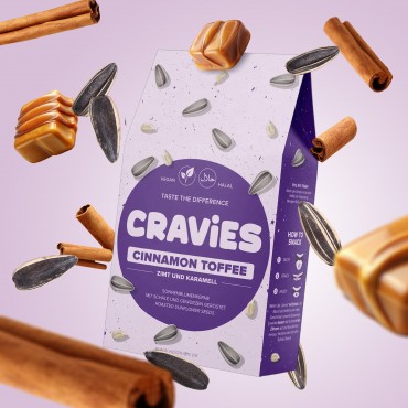 Cravies - Cinnamon Toffee - Sonnenblumenkerne - 60 g