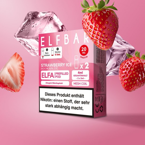 Elf Bar - ELFA - Prefilled Pod - Strawberry Ice