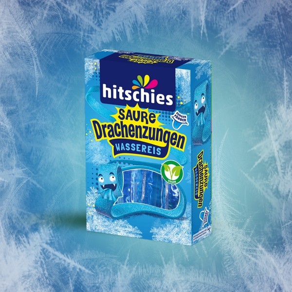 Hitschies - Saure Drachenzungen - Wassereis - Blau - 400 ml