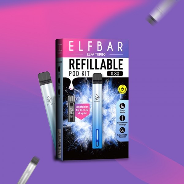 Elf Bar - ELFA - Turbo - Basisgerät - Aurora Cyan