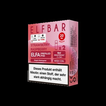 Elf Bar - ELFA - Prefilled Pod - Strawberry Raspberry