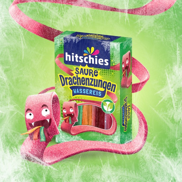 Hitschies - Saure Drachenzungen - Wassereis - 400 ml