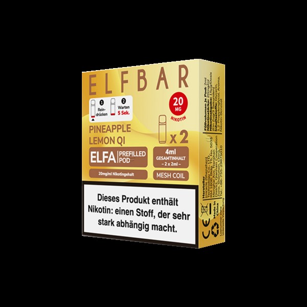Elf Bar - ELFA - Prefilled Pod - Pineapple Lemon QI