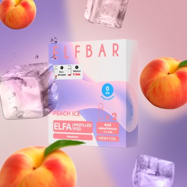 Elf Bar - ELFA - Prefilled Pods - Peach Ice - Nikotinfrei