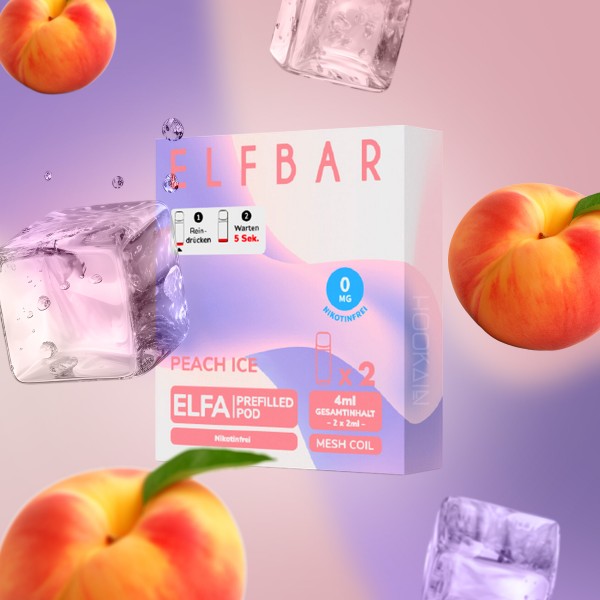 Elf Bar - ELFA - Prefilled Pods - Peach Ice - Nikotinfrei