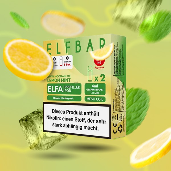 Elf Bar - ELFA - Prefilled Pod - Lemon Mint