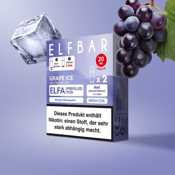 Elf Bar - ELFA - Prefilled Pod - Grape Ice