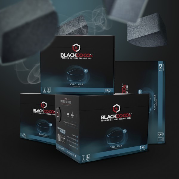 Black Coco's - Naturkohle - Circles 4 - 4 kg