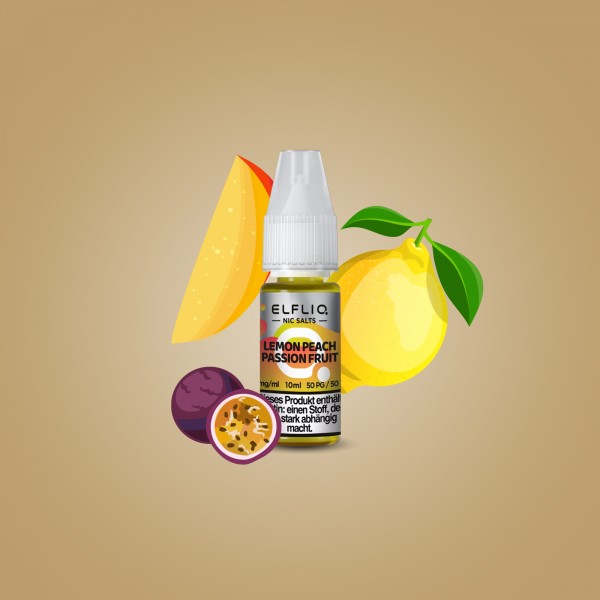 Elf Bar - ElfliQ - E-Liquid - Nikotinsalz - Lemon Peach Passion Fruit - 10 mg