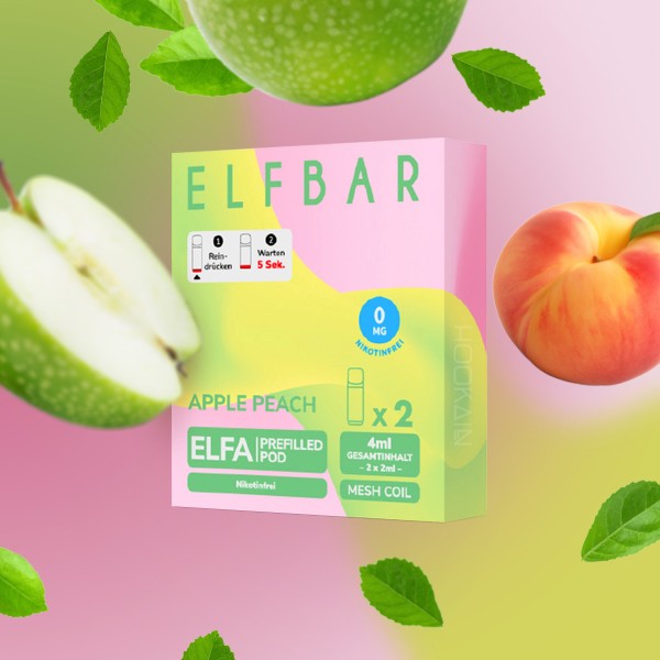 Elf Bar - ELFA - Prefilled Pods - Apple Peach - Nikotinfrei