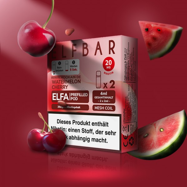 Elf Bar - ELFA - Prefilled Pod - Watermelon Cherry