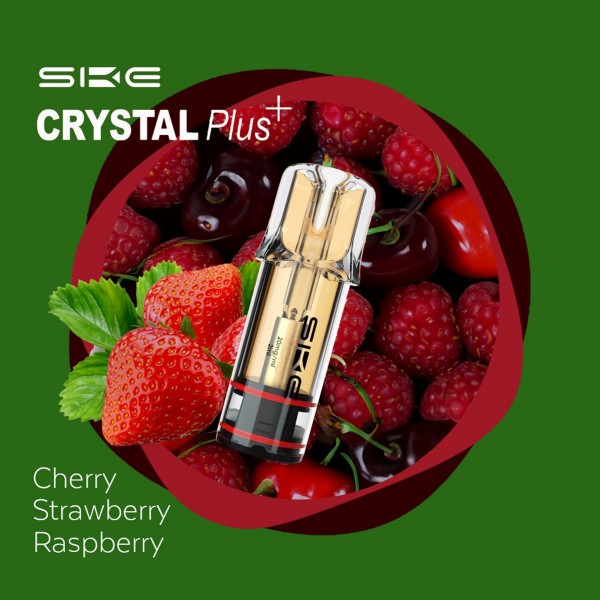 SKE - Crystal PLUS - Prefilled Pods - Cherry Strawberry Raspberry - 2 Stk.