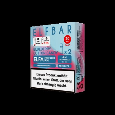 Elf Bar - ELFA - Prefilled Pod - Blueberry Cotton Candy