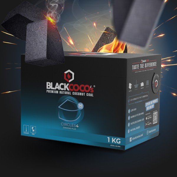 Black Coco's - Naturkohle - Circles 4 - 1 kg