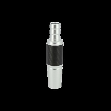 Invi - Schlauchanschluss - Alu - Carbon - 18/8 - Silber