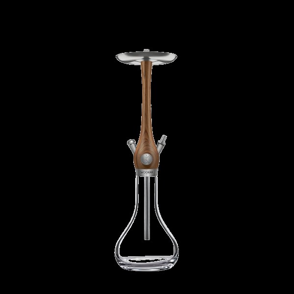 Wookah - Set - Walnut Body - Smooth Vase - Bundle