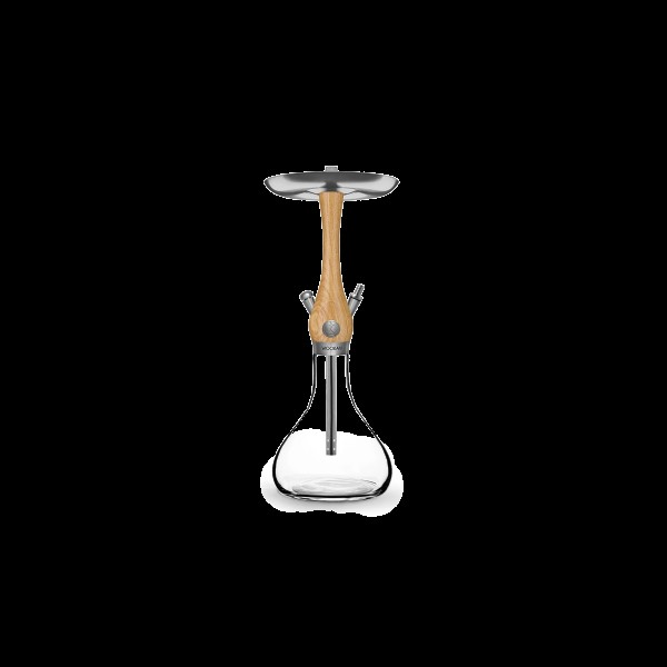 Wookah - Mini - Smooth Oak Body - Clear Smooth Vase - Bundle