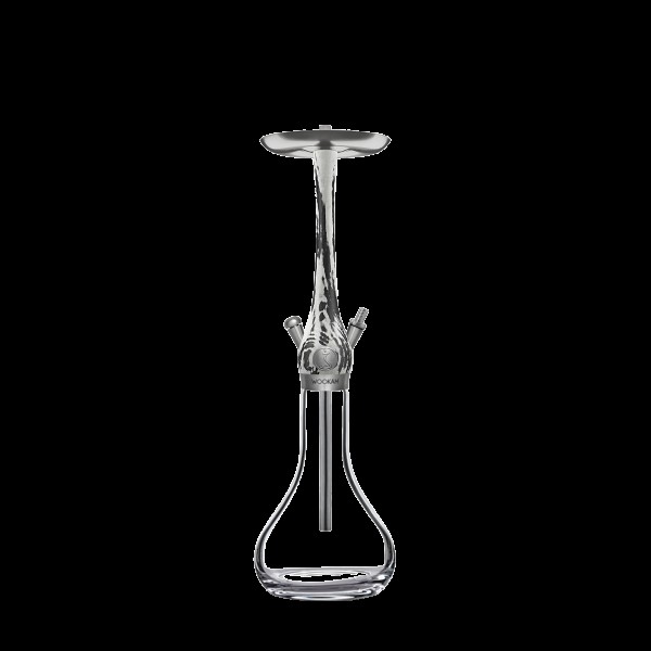 Wookah - Set - White & Black Body - Smooth Vase - Bundle