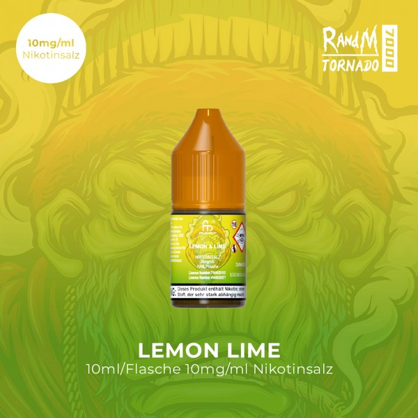 RandM Tornado 7000 - Lemon Lime - E-Liquid - Nikotinsalz - 10 mg