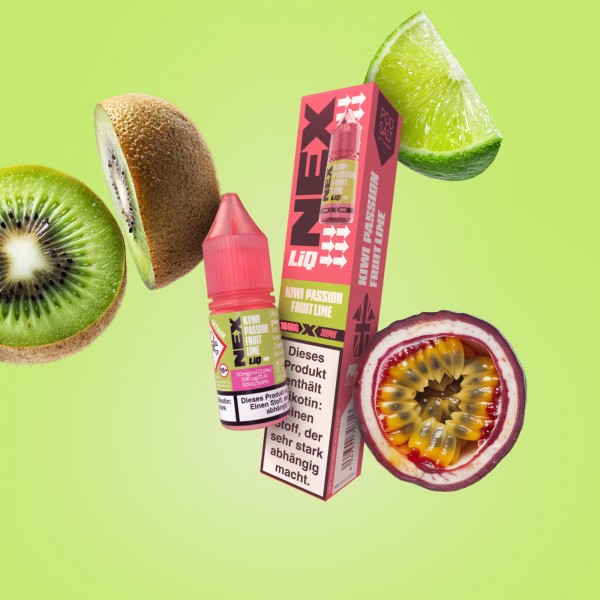NexLiq - Pod Salt- NicSalt - Kiwi Passionfruit Lime - 10 ml - 10 mg