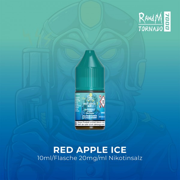 RandM Tornado 7000 - Red Apple Ice - E-Liquid - Nikotinsalz - 20 mg