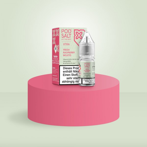 Pod Salt Xtra - E-Liquid - Nikotinsalz - Fresh Rasperry Mojito - 10 ml - 20 mg