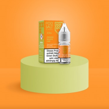 Pod Salt Xtra - E-Liquid - Nikotinsalz - Orange Mango Lime - 10 ml - 20 mg Pod Salt Xtra - E-Liquid - Nikotinsalz - Orange Mango Lime - 10 ml - 20 mg