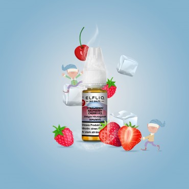 Elf Bar - ElfliQ - E-Liquid - Nikotinsalz - Strawberry Raspberry Cherry Ice - 20 mg