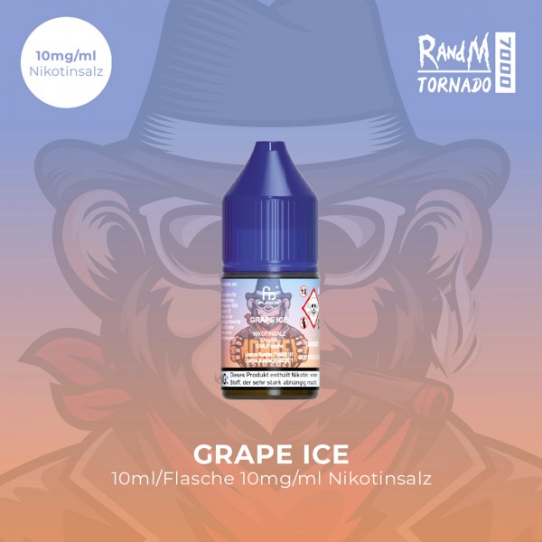 RandM Tornado 7000 - Grape Ice - E-Liquid - Nikotinsalz - 10 mg