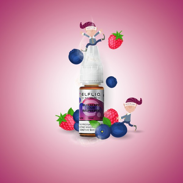 Elf Bar - ElfliQ - E-Liquid - Nikotinsalz - Blueberry Sour Raspberry - 10 mg