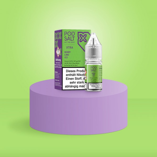 Pod Salt Xtra - E-Liquid - Nikotinsalz - Berry Lime Ice - 10 ml - 10 mg