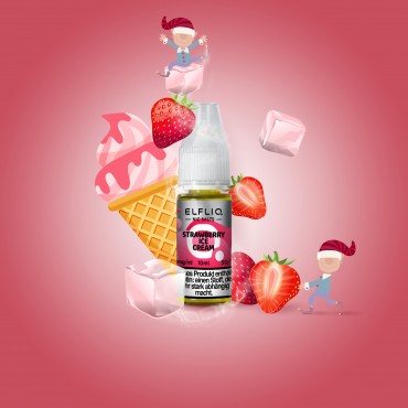 Elf Bar - ElfliQ - E-Liquid - Nikotinsalz - Strawberry Ice Cream - 20 mg