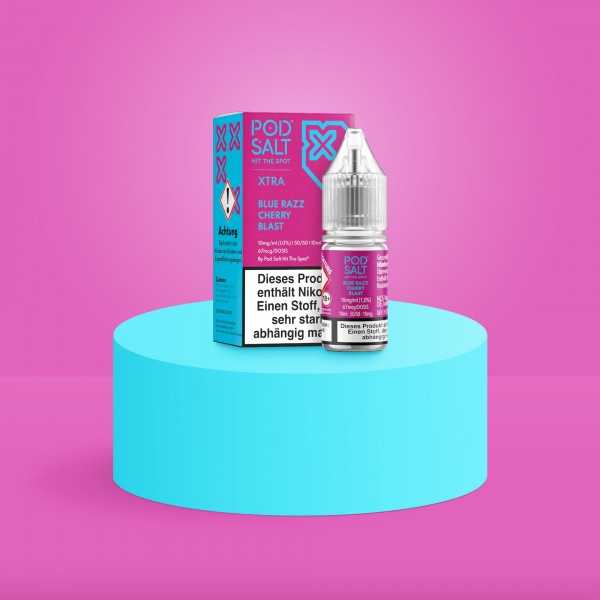 Pod Salt Xtra - E-Liquid - Nikotinsalz - Blue Razz Cherry Blast - 10 ml - 10 mg