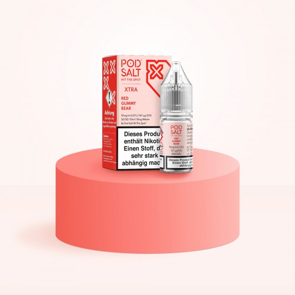 Pod Salt Xtra - E-Liquid - Nikotinsalz - Red Gummy Bear - 10 ml - 10 mg