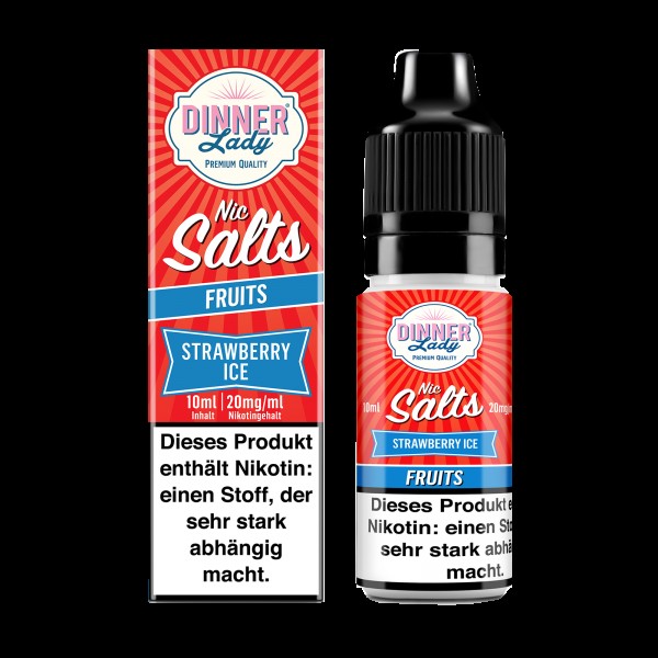 Dinner Lady - E-Liquid - Nikotinsalz - Strawberry Ice - 10 ml - 20 mg