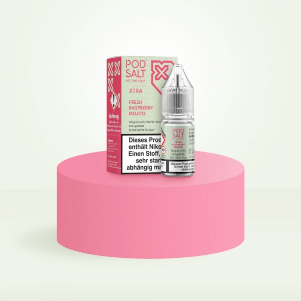 Pod Salt Xtra - E-Liquid - Nikotinsalz - Fresh Rasperry Mojito - 10 ml - 10 mg