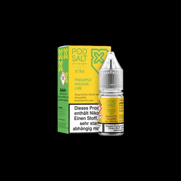 Pod Salt Xtra - E-Liquid - Nikotinsalz - Pineapple Passion Lime -10 ml - 20 mg