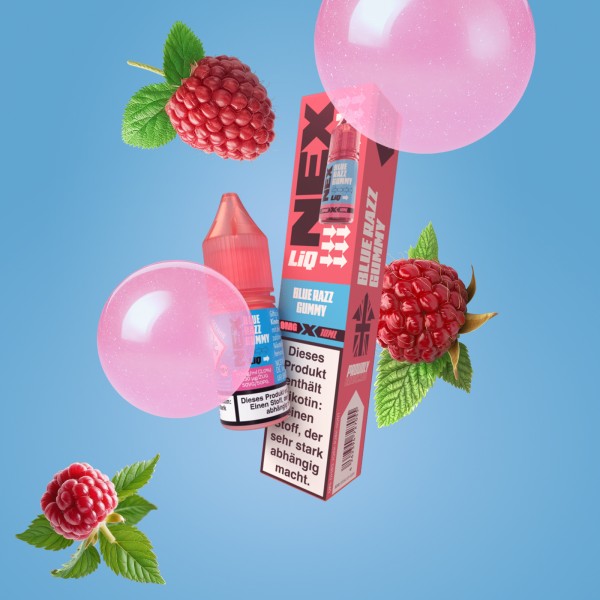 NexLiq - Pod Salt- NicSalt - Blue Razz Gummy - 10 ml - 0 mg