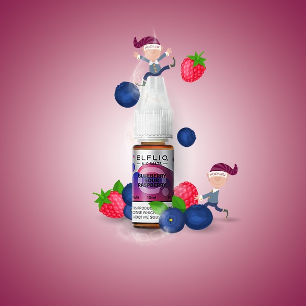 Elf Bar - ElfliQ - E-Liquid - Nikotinsalz - Blueberry Sour Raspberry - 20 mg