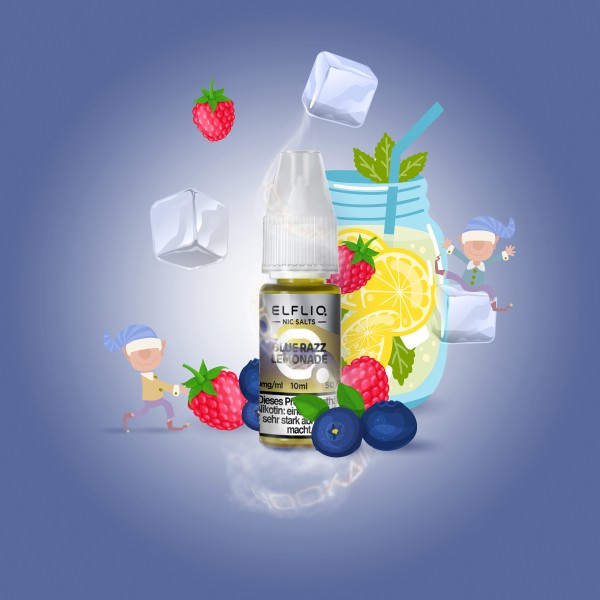 Elf Bar - ElfliQ - E-Liquid - Nikotinsalz - Blueberry Razz Lemonade - 10 mg