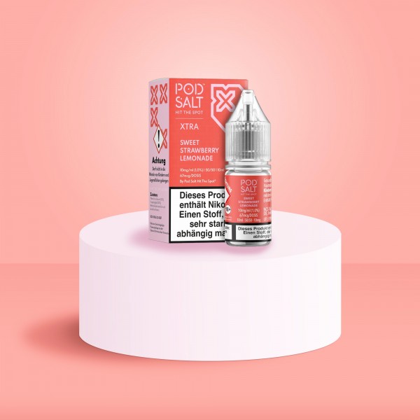 Pod Salt Xtra - E-Liquid - Nikotinsalz - Sweet Strawberry Lemonade - 10 ml - 10 mg