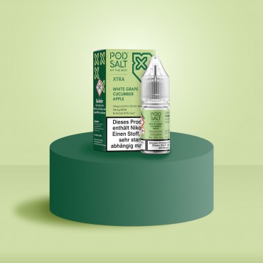 Pod Salt Xtra - E-Liquid - Nikotinsalz - White Grape Cucumber Apple - 10 ml - 20 mg Pod Salt Xtra - E-Liquid - Nikotinsalz - White Grape Cucumber Apple - 10 ml - 20 mg