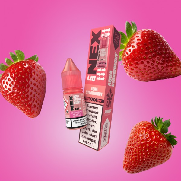NexLiq - Pod Salt- NicSalt - Aqua Strawberry - 10 ml - 20 mg