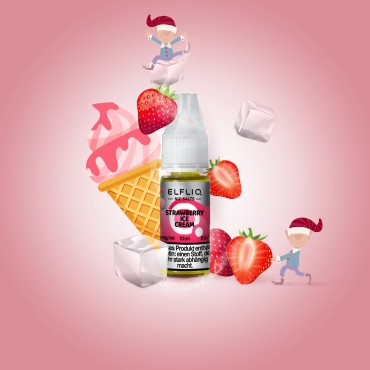Elf Bar - ElfliQ - E-Liquid - Nikotinsalz - Strawberry Ice Cream - 10 mg
