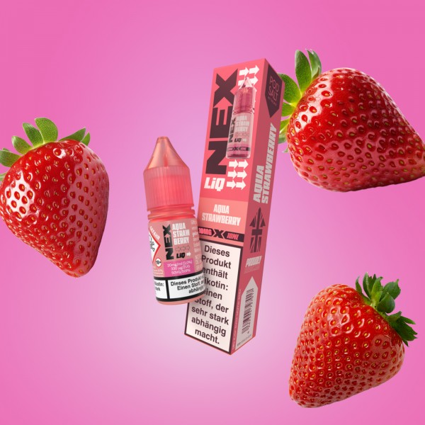 NexLiq - Pod Salt- NicSalt - Aqua Strawberry - 10 ml - 10 mg