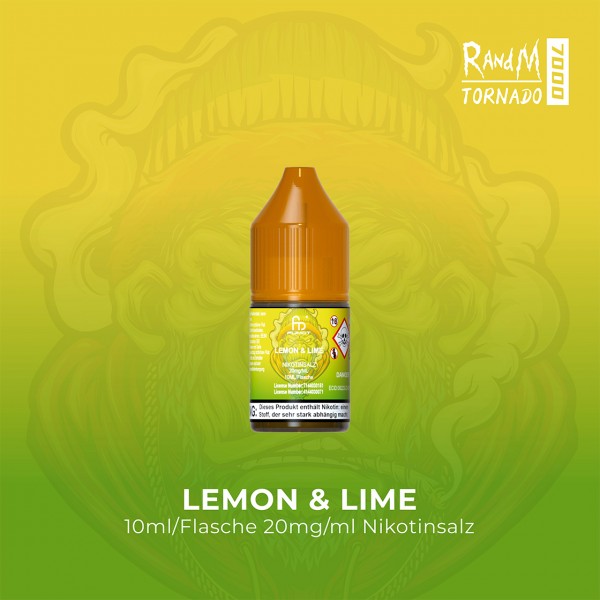 RandM Tornado 7000 - Lemon Lime - E-Liquid - Nikotinsalz - 20 mg