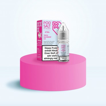 Pod Salt Xtra - E-Liquid - Nikotinsalz - Triple Raspberry Ice - 10 ml - 10 mg